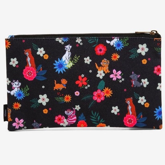 LOUNGEFLY DISNEY CATS FLORAL MAKEUP BAG! - Picture 1 of 4